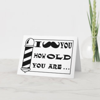 Carte de voeux d'anniversaire de moustache