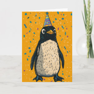 Carte de voeux d'anniversaire de Penguin