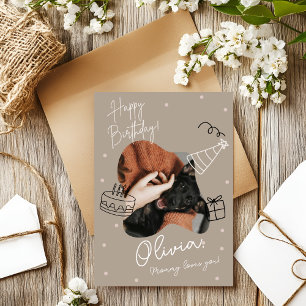 Carte de vœux d'anniversaire de photo de compagnie