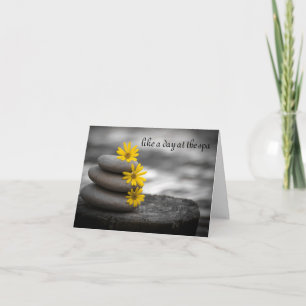 Carte de voeux d'anniversaire de style spa