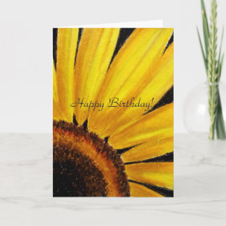 Carte de voeux d'anniversaire de tournesol