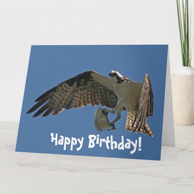 Carte de voeux d'anniversaire d'oiseau et de (Devant)