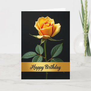 Carte de vœux d'anniversaire dorée
