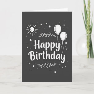 Carte de vœux d'anniversaire douce sur ardoise