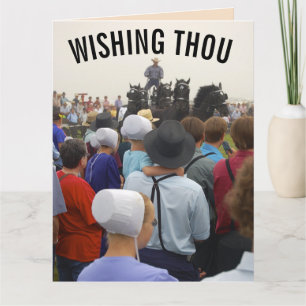 Carte de vœux d'anniversaire drôle AMISH