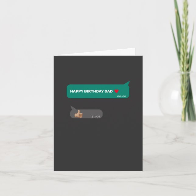 Carte de vœux d'anniversaire drôle pour papa (Devant)
