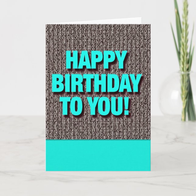 Carte de vœux d'anniversaire électrique (Devant)