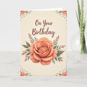 Carte de vœux d'anniversaire élégante
