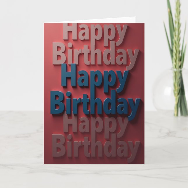 Carte de vœux d'anniversaire en saphir (Devant)
