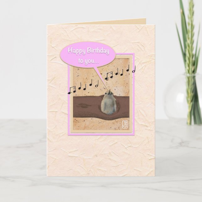 Carte de vœux d'anniversaire encadrée rose pour oi (Devant)