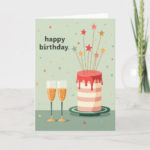 Carte de vœux d'anniversaire étoilé