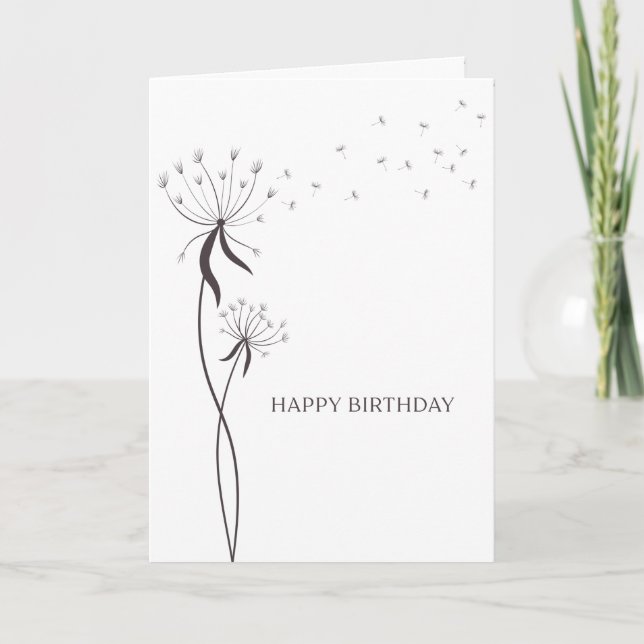 Carte de vœux d'anniversaire Fais un vœu (Devant)