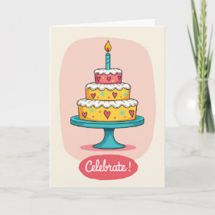 Carte de vœux d'anniversaire Festive Joy