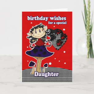 carte de voeux d'anniversaire fille