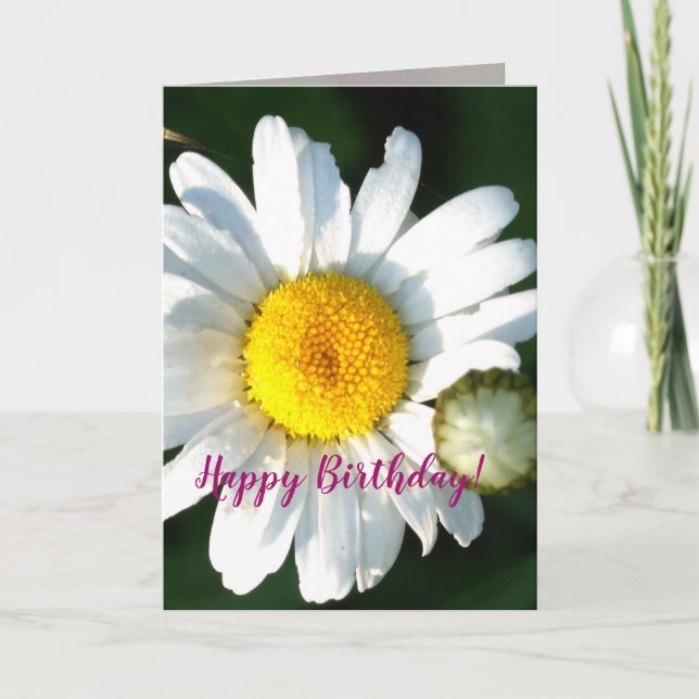 Carte de vœux d'anniversaire Fleur de marguerite (Devant)