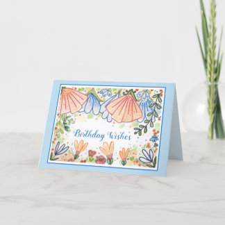 Carte de voeux d'anniversaire Fleurs de Pays