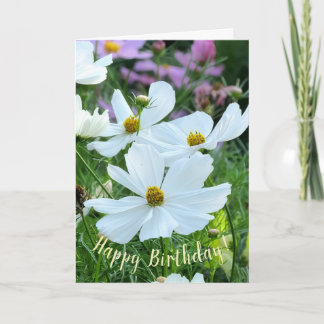 Carte de voeux d'anniversaire floral