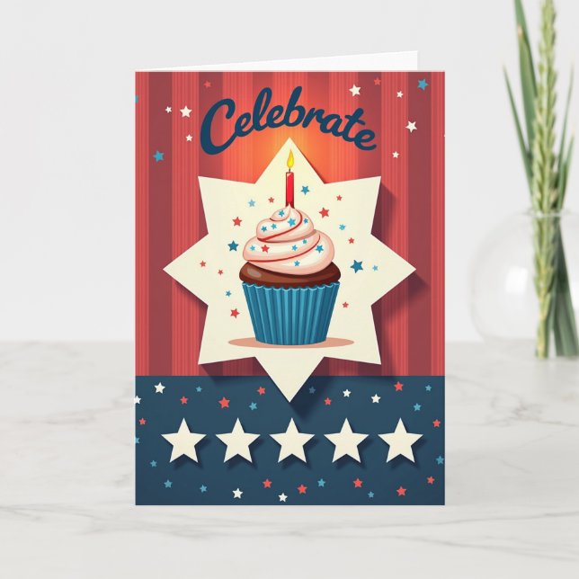 Carte de vœux d'anniversaire florale (Devant)