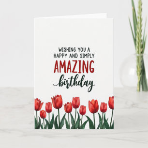 Carte de vœux d'anniversaire florale incroyable