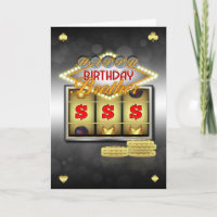 Carte de voeux d'anniversaire frère avec fentes et