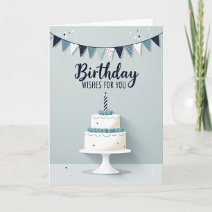 Carte de Vœux d'Anniversaire Gâteau