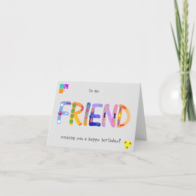 Carte de voeux d'anniversaire Géométrique AMI Bold (Devant)