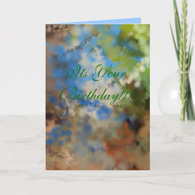Carte de vœux d'anniversaire - Grande (Devant)