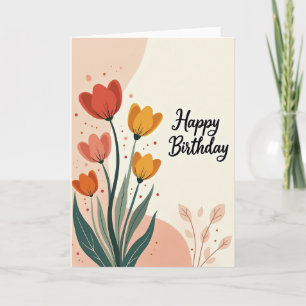 Carte de vœux d'anniversaire graphique chaleureuse