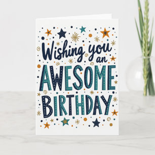 Carte de vœux d'anniversaire graphique géniale
