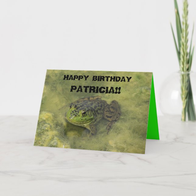Carte de vœux d'anniversaire Grenouille taureau da (Devant)