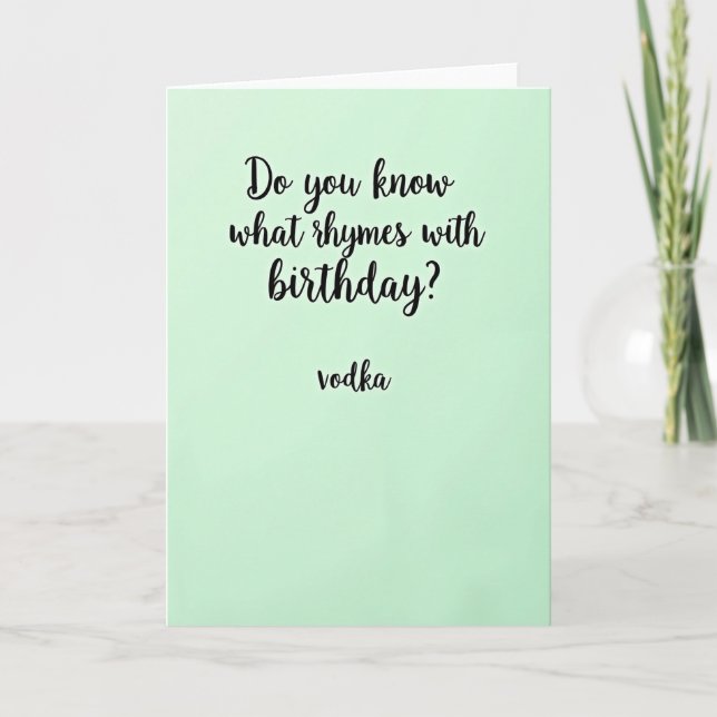 Carte de vœux d'anniversaire humoristique (Devant)