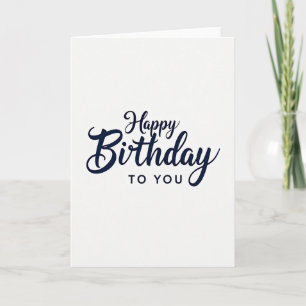 Carte de vœux d'anniversaire Indigo