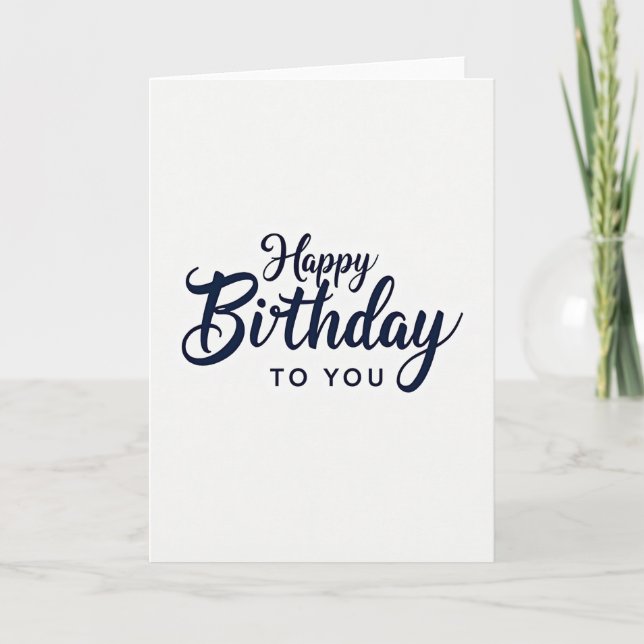 Carte de vœux d'anniversaire Indigo (Devant)