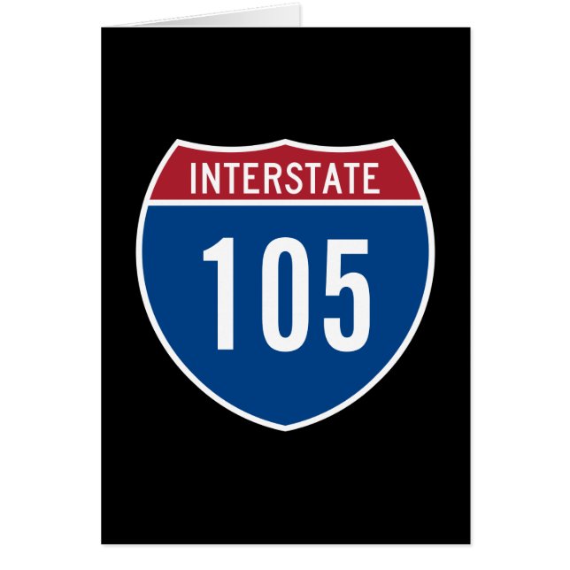Carte de voeux d'anniversaire Interstate 105 (Devant)