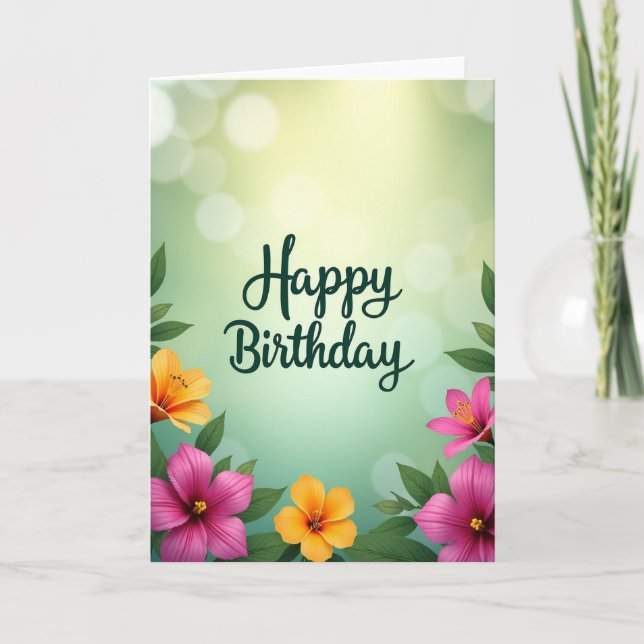 Carte de vœux d'anniversaire joyeuse (Devant)