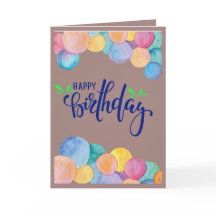 Carte de vœux d'anniversaire joyeuse avec ballon c