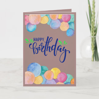 Carte de vœux d'anniversaire joyeuse avec ballon c