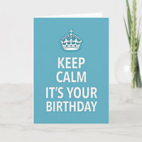 Carte de Vœux d'Anniversaire 'Keep Calm'