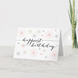 Carte de voeux d'anniversaire la plus heureuse