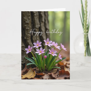 Carte de vœux d'anniversaire lavande