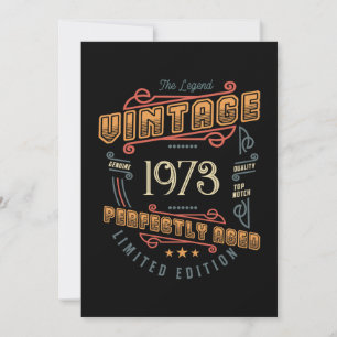 Carte de vœux d'anniversaire légendaire vintage