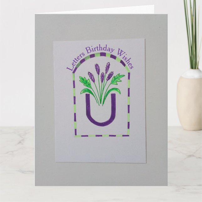 Carte de vœux d'anniversaire Lettres  (Devant)