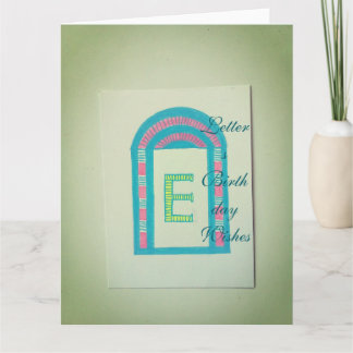 Carte de vœux d'anniversaire Lettres 