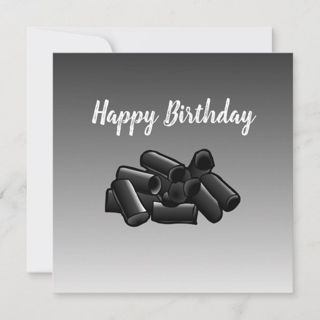 Carte de vœux d'anniversaire Licorice Flat (Devant)