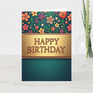 Carte de vœux d'anniversaire Luxe