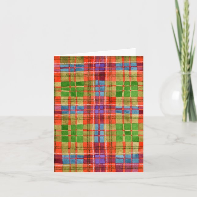 Carte de vœux d'anniversaire MAC RAE TARTAN (Devant)