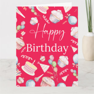 Carte de voeux d'anniversaire mignonne