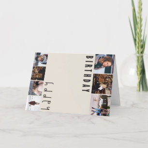 Carte de Vœux d'Anniversaire Modèle Personnalisabl