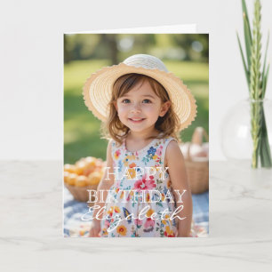 Carte de vœux d'anniversaire moderne simple avec p