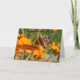 Carte de voeux d'anniversaire Monarch Butterfly Fl